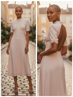 Reformation Dusk Crystal Pink Dress